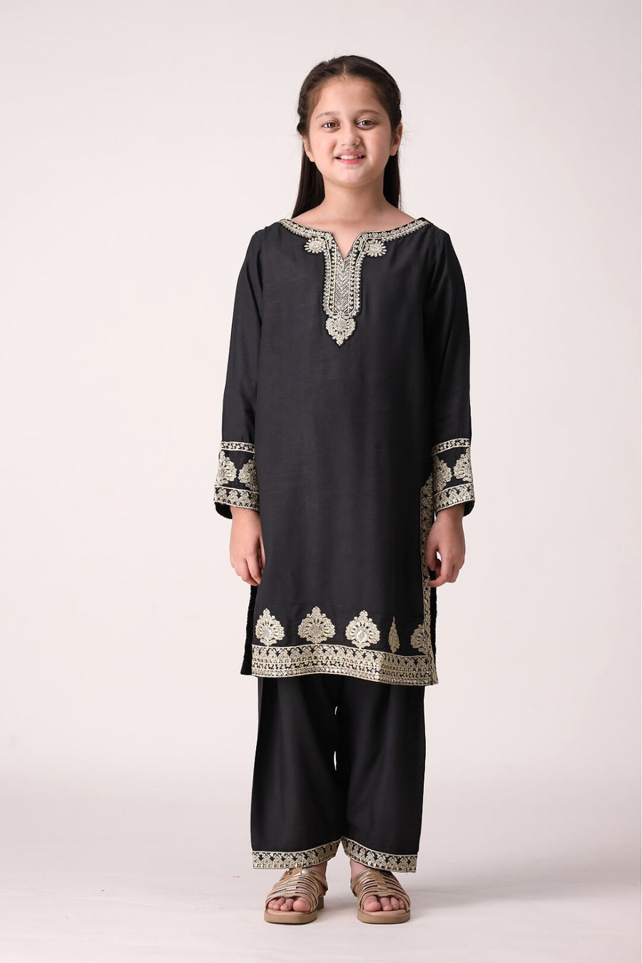 RAW SILK / EMBROIDERED 2-PCS